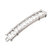 Brass Pave Clear Cubic Zirconia Links Connector Charms KK-K426-01P-2