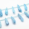 Electroplated Natural Quartz Crystal Beads Strands G-G890-A-03-1