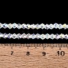 AB Color Plated Transparent Glass Beads Strands GLAA-G127-01-01H-2