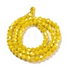 Opaque Solid Color Electroplate Glass Beads Strands EGLA-A039-P4mm-B05-2