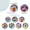 20Pcs UV Plating Acrylic Printed Beads TACR-SC0001-46C-2