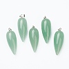 Natural Green Aventurine Pointed Pendants G-F705-01L-P-1