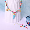 Flat Round Handmade Polymer Clay Beads LS-CLAY-R067-8.0mm-21-6