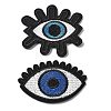 30Pcs 6 Style Eye & Eyelash Polyester Embroidery Cloth Iron on/Sew on Patches PATC-FG0001-51-2