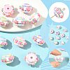 10Pcs 5 Colors Opaque Acrylic Beads MACR-FS0002-35-3