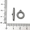 Brass Micro Pave Clear Cubic Zirconia Toggle Clasps KK-G548-26-4