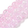 Spray Painted Crackle Glass Beads Strands DGLA-C002-6mm-03-3