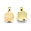 Natural Rose Quartz Pendants G-O176K-02G-2