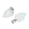 Opalite Heart Pendants G-H073-03P-16-2