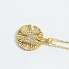 Brass Micro Pave Cubic Zirconia Necklaces FS-WG1D774-23-1