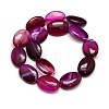 Natural Striped Agate/Banded Agate Oval Bead Strands G-L175B-M-3