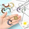 7Pcs Natural & Synthetic Mixed Stone Keychains KEYC-FS00049-4