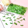 100Pcs Spray Painted Transparent Glass Beads GLAA-FS0002-04-9