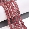 Natural Strawberry Quartz Beads Strands G-S345-6mm-21-2