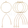 20Pcs Brass Earring Hooks & 20Pcs Hoop Earring Findings KK-BBC0005-42-1