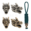 4Pcs 2 Colors Brass Beads KK-NB0004-29-1