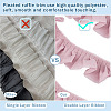 4 Yards Polyester Wrinkle Lace Ribbon OCOR-TA0004-18E-4