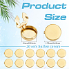 20Pcs Flat Round Brass Button Covers Settings BUTT-ME0001-48C-2