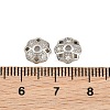 Brass Micro Clear Cubic Zirconia Bead Caps KK-CBA6A75-56P-3