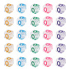 50Pcs Acrylic European Beads MACR-TADJ0001-13O-1