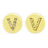Brass Micro Pave Clear Cubic Zirconia Beads KK-T030-LA843-VX3-3