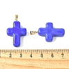 Handmade Lampwork with Brass Pendants LAMP-I030-01G-06-3