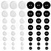 2-Hole Flat Round Resin Sewing Buttons For Costume Design BUTT-TA0001-62-2