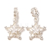 Brass Pave Clear Cubic Zirconia European Dangle Charms CU-CBAEC99-26S-1