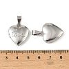 316 Stainless Steel Locket Pendants STAS-K321-22P-3