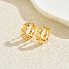 Textured Triangle Brass Hoop Earrings EZ7437-1