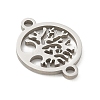 201 Stainless Steel Laser Cut Connector Charms STAS-R133-02P-07-2