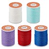 5 Rolls 5 Colors Round Waxed Polyester Cord YC-SC0001-02-1