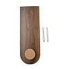 Desktop Wooden Bracelet Display Stands with Velvet Mat and Iron Support ODIS-C013-03B-2