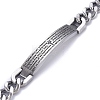 Tarnish Resistant Religion 304 Stainless Steel Cuban Link Chain Bracelets LS-BJEW-P263-H01-P-2