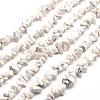 Synthetic White Howlite Chip Bead Strands X-G-M205-53-1