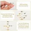 80Pcs 4 Style 304 Stainless Steel Half Round Stud Earring Findings STAS-DC0009-66-4