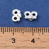 Rack Plating Brass Pave Clear Cubic Zirconia Spacer Bars KK-B088-11A-S-3