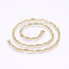 304 Stainless Steel Singapore Chain Necklaces X-MAK-L015-25G-2