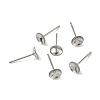 Non-Tarnish 304 Stainless Steel Post Stud Earring Findings X-STAS-R063-50-3