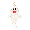 Halloween TOHO Glass Seed Beaded Pendants PALLOY-MZ01386-02-1