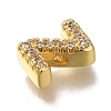 Rack Plating Brass Micro Pave Clear Cubic Zirconia Beads KK-G500-30G-Z-2