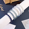 6Pcs 6 Styles 8mm Glass Round Beaded Stretch Bracelet Sets BJEW-TAC0024-7