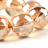 Electroplate Glass Beads Strands X-EGLA-Q062-10mm-A12-4