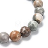 Natural Polychrome Jasper/Picasso Stone/Picasso Jasper Stretch Beaded Bracelets G-A185-01C-3