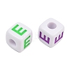 Opaque Acrylic Enamel European Beads AC-ACBA1794-04E-2