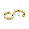Brass Micro Pave Cubic Zirconia Hoop Earring EJEW-C088-04E-G-2
