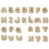 Brass Micro Pave Cubic Zirconia Beads KK-P290-61G-1