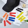 48 Sets 6 Colors PE Plastic 7 Holes Hats Replacement Fasteners Buckle FIND-BC0003-51-4