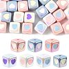 28Pcs 7 Colors Opaque Acrylic Enamel Beads ACRC-FS0001-03-1