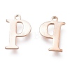 PVD Vacuum Plating  304 Stainless Steel Charms STAS-H112-P-RG-2
